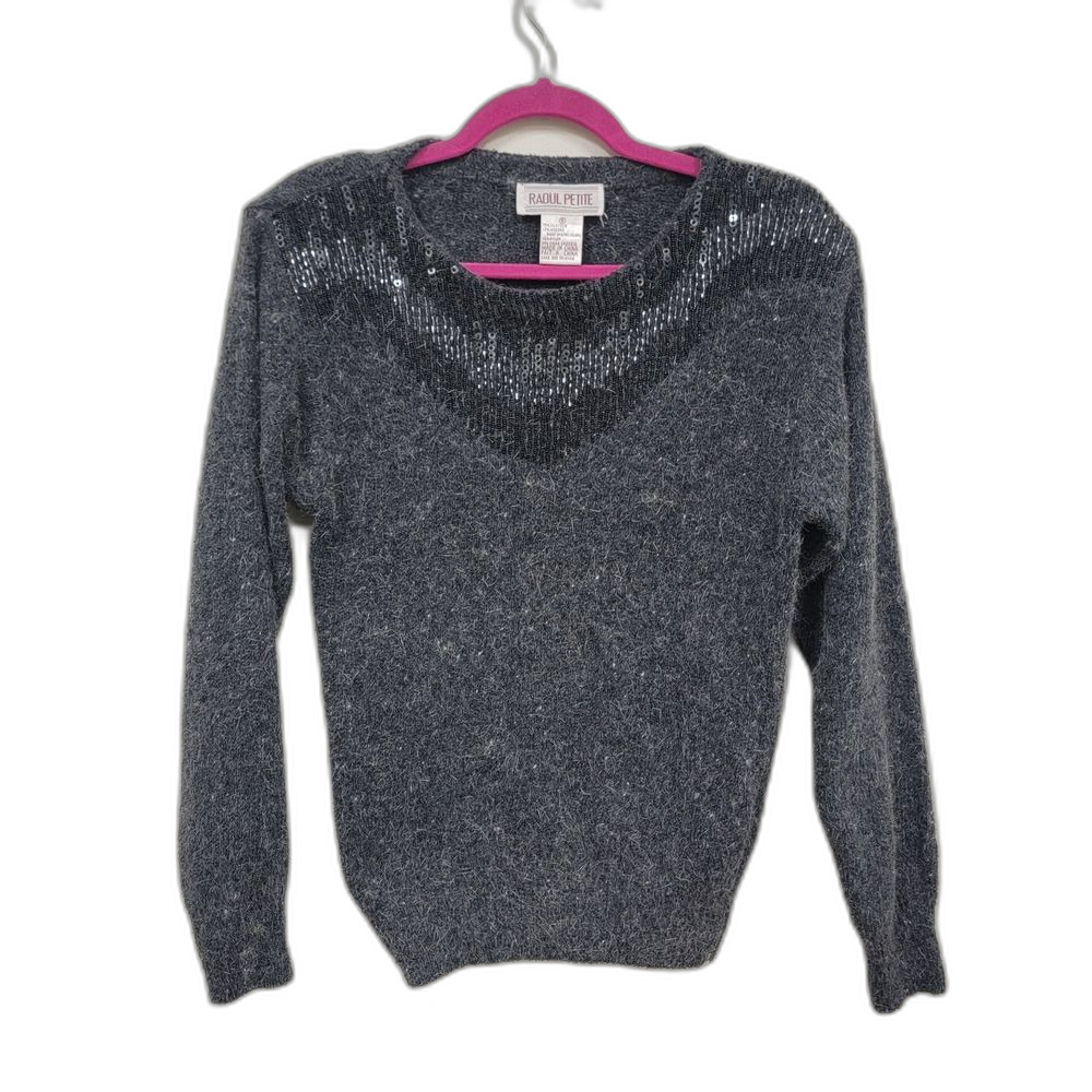 Raoul Vintage Silk Angora Cowl Neck Sweater Small Petite